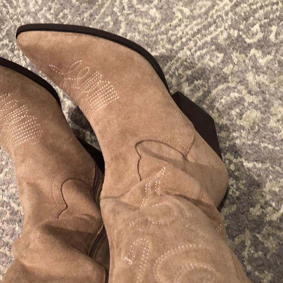 Krush cowboy boots western style fabric faux suede in 8.5 - Picture 5 of 12